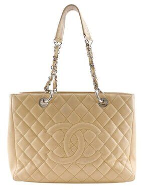 CHANEL Grand shopping tote Tote Bag A50995 GST Matelasse Chain Tote beige
